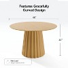 Dovelina Mid-Century Wood Round Dining Table Kitchen Table Dining Room Table for 4 People - 46", Black - 2 of 4