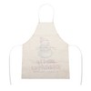 Unique Bargains Christmas Aprons Linen Beige Red Green 21.65"x26.77" 1 Pcs - 4 of 4