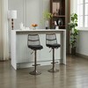 Resenkos Counter Bar Stools, Counter Stool,Set of 2 Rattan Bar Stool, 360 Swivel Bar Chair, Counter Height Chair with Footrest,Brown Black - 3 of 4