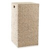 Casafield Laundry Hamper with Lid and Removable Liner Bag, Woven Water Hyacinth Square Laundry Basket for Clothes - 4 of 4