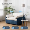 NicBex Oversized Chenille Deep Seat Single Sofa with Back Cushion & Pillows,Color Blocking Futon Couch for Living Room,Bedroom - 3 of 4