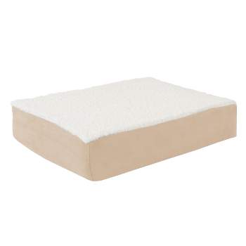 Pet Adobe Pet Bed With Orthopedic Memory Foam and Removable Cover - Tan