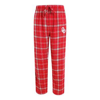 NCAA Oklahoma Sooners Men's Big and Tall Plaid Flannel Pajama Pants