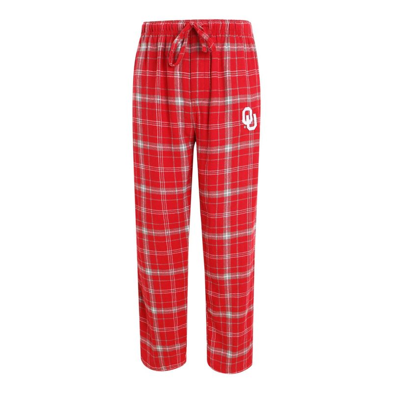NCAA Oklahoma Sooners Men&#39;s Big and Tall Plaid Flannel Pajama Pants, 1 of 3