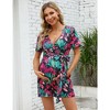 LXT- Maternity Jumpsuit High Waist Nursing Romper with Belt - 4 of 4