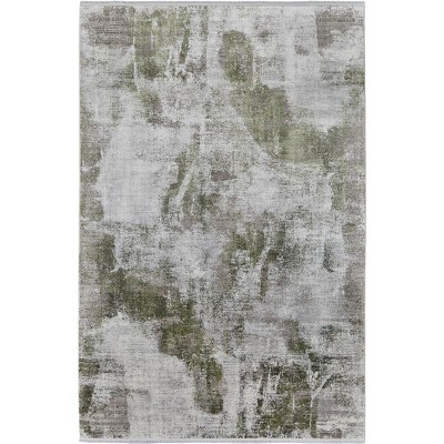 Cadiz Modern Ikat Gray/Green/Silver Area Rug