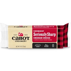 Cabot Creamery Seriously Sharp Cheddar Cheese - 8oz - 1 of 4