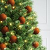 9ct 80mm Christmas Flocked Ball Ornament Set Dark Brown - Wondershop™ - 2 of 4