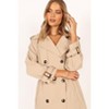 Petal and Pup Womens Trina Button Front Trench Coat - 3 of 4