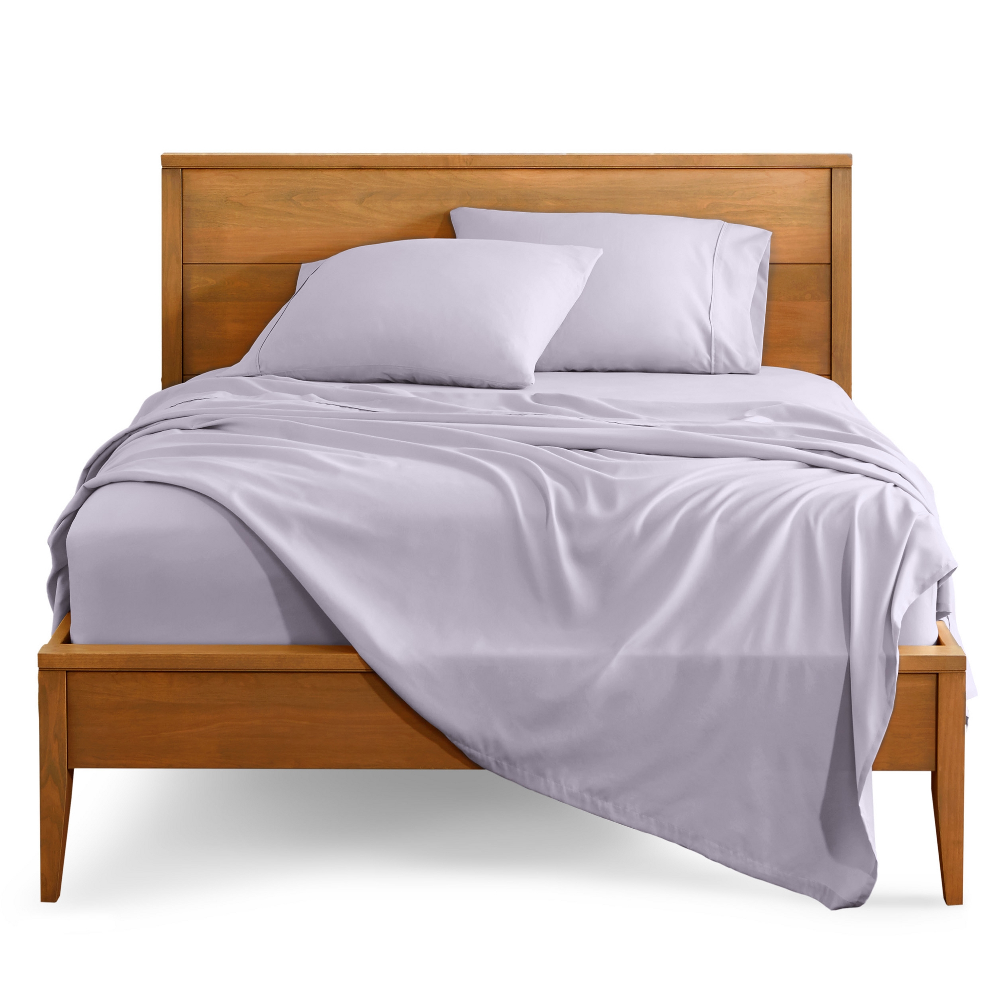 4 Piece Ultra Soft Brushed Easy Care Sheet Set by Bare Home - Full, Light Lavender