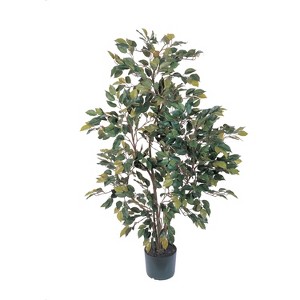 Artificial Silk Tree 4ft - Indoor Outdoor Decorative Tree with Realistic Foliage - 1 of 4