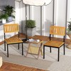 Costway Dining Chair Set of 2 Modern Patio Chairs/Acacia Wood Backrest, Slanted Seat - 2 of 4