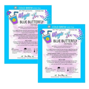 Tea n More Magic Blue Butterfly Cold Brew Herbal Tea Caffeinated - Pack of 2 - 1 of 4