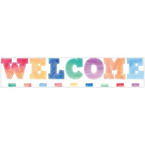 Teacher Created Resources Watercolor Welcome Bulletin Board Set - 1 of 1