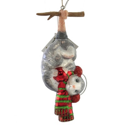 Noble Gems 6.0" Hanging Christmas Opossum Winter Marsupial Night Ornament  -  Tree Ornaments