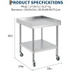 24x24x30 Inch Equipment Grill Stand Table Stainless Steel NSF Certified 400 Lbs Capacity with Adjustable Legs - 4 of 4