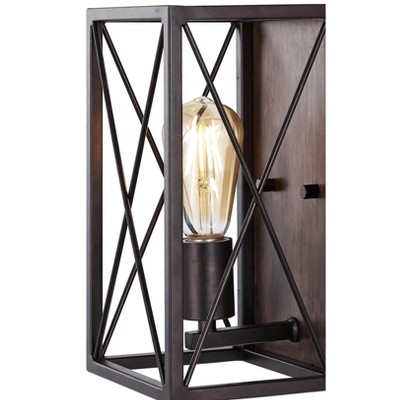 Norris 10.5" Bronze Industrial Rustic LED Wall Sconce