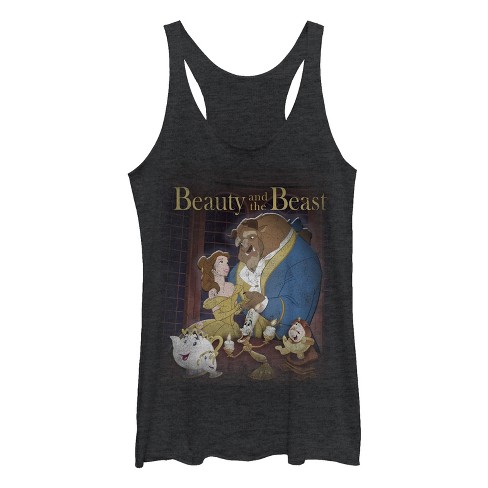 Women's Disney Princess Arch Racerback Tank Top - Black Heather - X Small :  Target