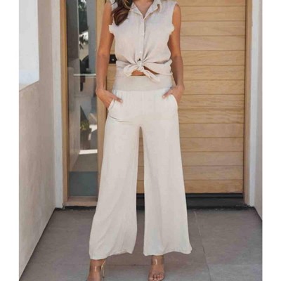 Women's Banded Palazzo Pant - Venti6