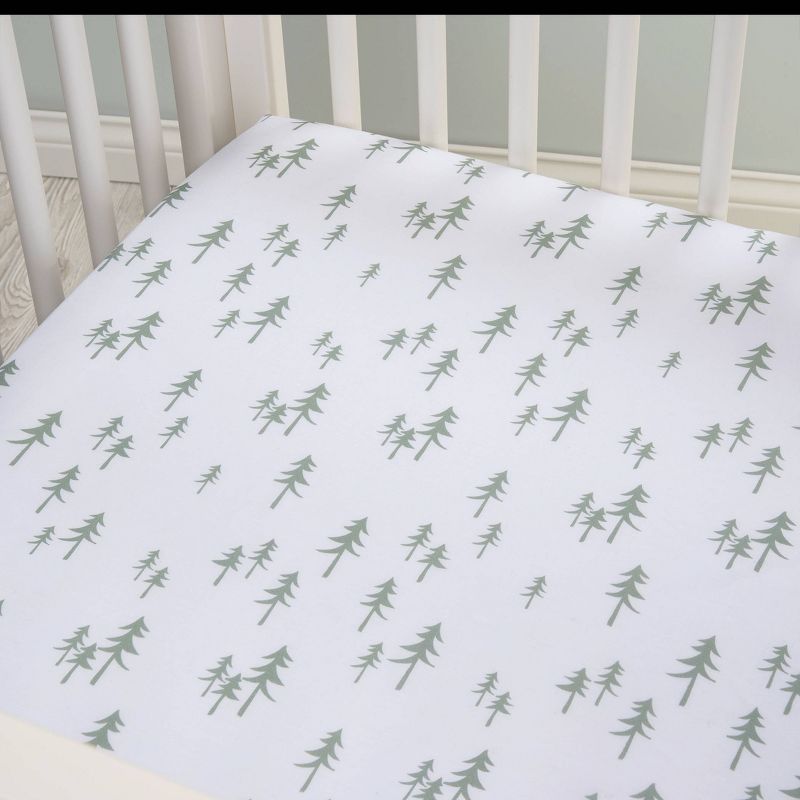 Trend Lab Fitted Crib Sheet - Mountain Baby, 4 of 6