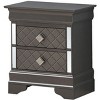 NicBex Nightstand with 2 Drawers Modern Bedside Table with Geometric Handles End Table for Bedroom, Living Room - 3 of 4