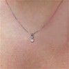 Pompeii3 Diamond Knot Petite Womens Solitaire Pendant 10K White Gold 1/2" Tall - 2 of 4