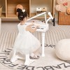 Costway 31 Keys Kids Piano Keyboard Toy Toddler Musical Instrument with Stool & Microphone Black/Pink/White - 2 of 4