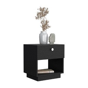 Depot E-Shop Single Drawer Nightstand 19"H with Open Storage Shelf - 1 of 4