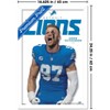 Trends International NFL Detroit Lions - Aidan Hutchinson Feature Series 25 Framed Wall Poster Prints - 3 of 4