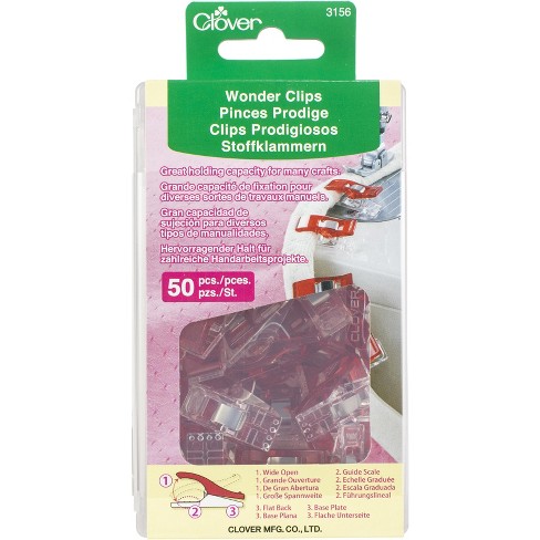 Clover 3183 50-Piece Wonder Clips, Assorted Colors, 1 Pack