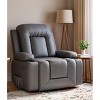 Oversized Power Lift Recliner Chair - Heat and Massage, PU Leather, Electric Lift Chair Designed for The Elderly and People with Mobility impaired - 3 of 4