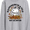 Men's - Peanuts - Happiness Is A Pile Of Leaves Long Sleeve Graphic T-Shirt - 2 of 4