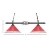 Toltec Lighting Elegante 2 - Light Island Pendant Light in  Dark Granite with 12" Raspberry Crystal Shade - 2 of 2