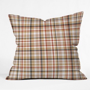 Lisa Argyropoulos Weave Square Throw Pillow Brown - Deny Designs