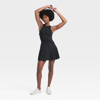 Women's Zip-Front Mesh Active Dress - All In Motion™ Black S