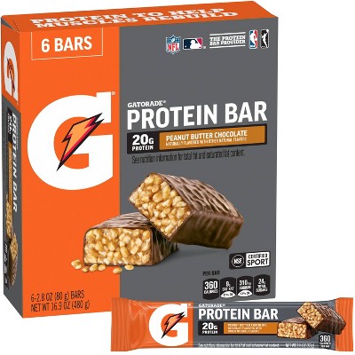 Gatorade Organic Protein Bar Chocolate Peanut Butter Protein Bar - 16.9oz/6ct