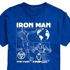 Men's - Marvel - Iron Man Schematic Short Sleeve Graphic T-Shirt - 2 of 4
