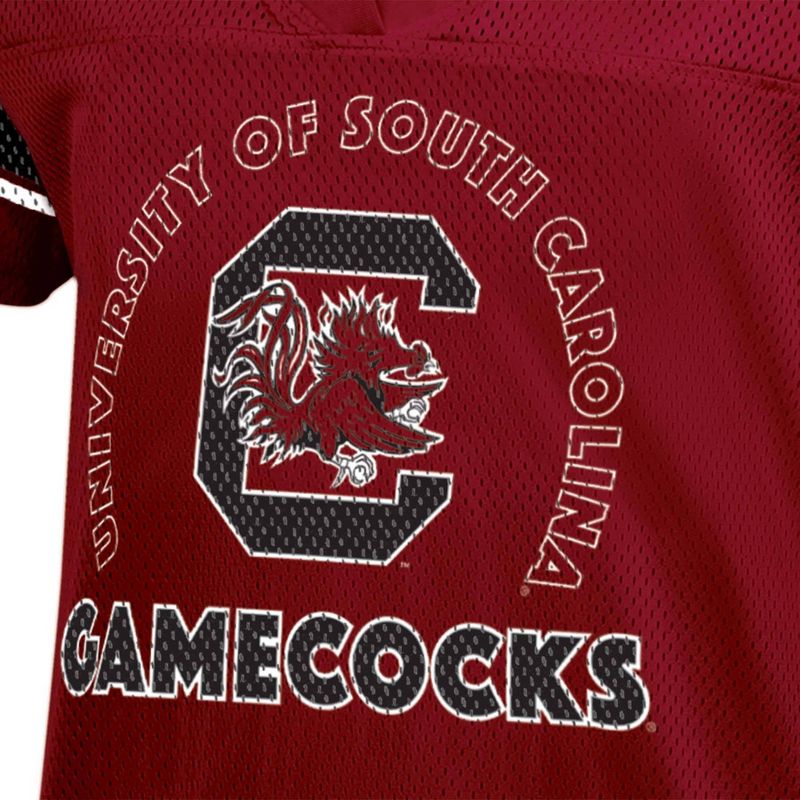 NCAA South Carolina Gamecocks Women&#39;s Mesh Jersey T-Shirt, 3 of 4