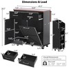 LOVSON 47.2''mobile kitchen island with foldable tabletop, removable side rack, two drawers and towel rack, suitable for kitchens,dining rooms, black - 3 of 4