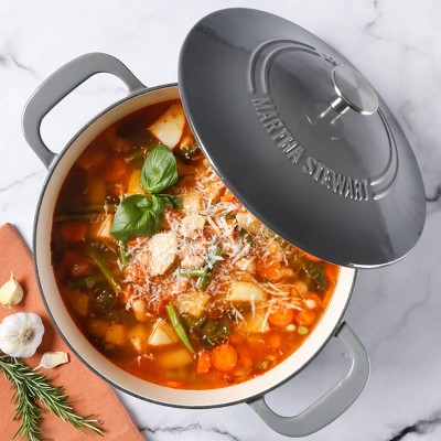 Classic Gray 7-Quart Enameled Cast Iron Dutch Oven with Lid