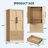Acekool Wooden Armoire Wardrobe Closet, 2 Door Freestanding Armoire Cabinet with Drawers, Shelves & Hanging Rod for Bedroom Storage - 2 of 4