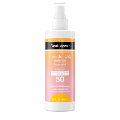 Neutrogena Invisible Daily Defense Sunscreen Face Mist - SPF 50 - 3.4 fl oz