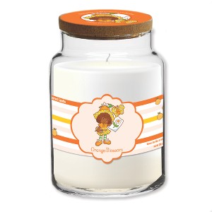 Courtside Market Strawberry Shortcake 26 oz Orange Blossom Striped Candle - 1 of 4