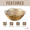 Metal Wire Scalloped Bowl – Wooden Bowls for Decor, Candies - 3 of 4