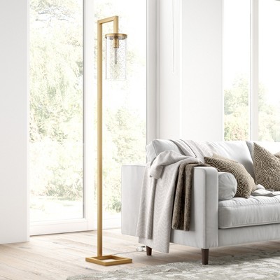 Hudson and Canal 67.75" Tall Floor Lamp with Glass Shade