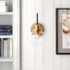 Modern Gold Wall Light with Clear Glass Globe Shade, Black Arm Vanity Light for Bathroom or Hallway - 4 of 4