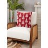 Saro Lifestyle Winter Wonderland Christmas Trees Throw Pillow Cover, 18", Red - 4 of 4