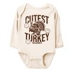 SmileyWorld Cutest Turkey Distressed - Baby Long Sleeve Bodysuit - 3 of 4