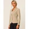 Allegra K Women's Elegant Work Office Lapel Collar Button Down Regular Fit Suit Blazer - 2 of 4