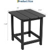Square HDPE Outdoor Side Table - Durable Adirondack Patio End Table for Beach, Porch - Weather Resistant & Easy to Assemble - 3 of 4